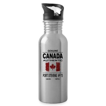 Kanada - Maple Leaf - Canada - Trinkflasche mit integriertem Trinkhalm - Lightsilver - Rechts