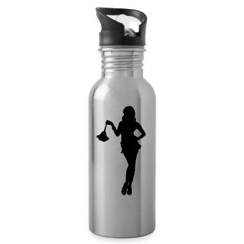 SEXY MAID - Trinkflasche mit integriertem Trinkhalm - Lightsilver - Rechts