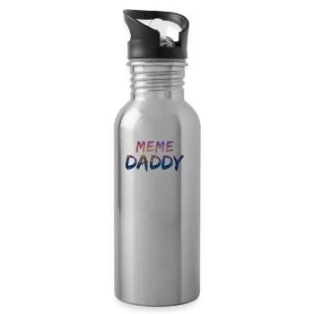 Colorful Meme Daddy - Trinkflasche mit integriertem Trinkhalm - Lightsilver - Rechts