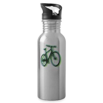 Bike Fahrrad Outdoor Fun Radsport Radtour Freiheit - Trinkflasche mit integriertem Trinkhalm - Lightsilver - Rechts