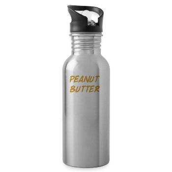 Peanut Butter Makes me happy - Erdnuss Butter Tee - Trinkflasche mit integriertem Trinkhalm - Lightsilver - Rechts