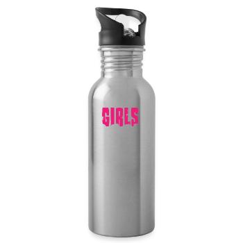 climb climber klettern Christmas Weihnachten fels - Trinkflasche mit integriertem Trinkhalm - Lightsilver - Rechts