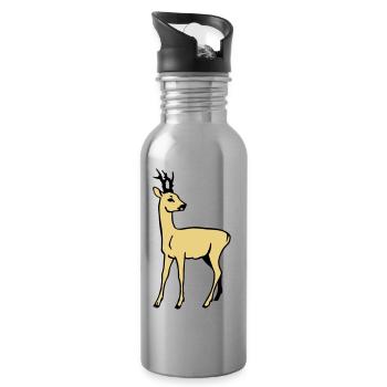 Roe - Water bottle with straw - silver - Right