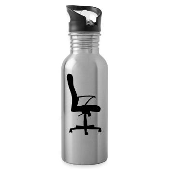 buerosessel - Trinkflasche mit integriertem Trinkhalm - Lightsilver - Rechts