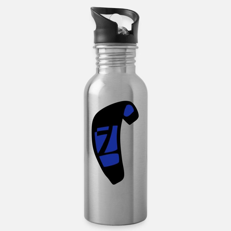 kite_n7_vec_2 de - Trinkflasche mit integriertem Trinkhalm - Lightsilver