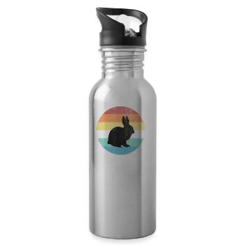 Hare - Water bottle with straw - silver - Right