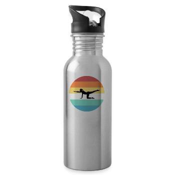 Pilates - Water bottle with straw - silver - Right