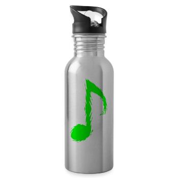 Music note Green. Light green. Vector - Water bottle with straw - silver - Right
