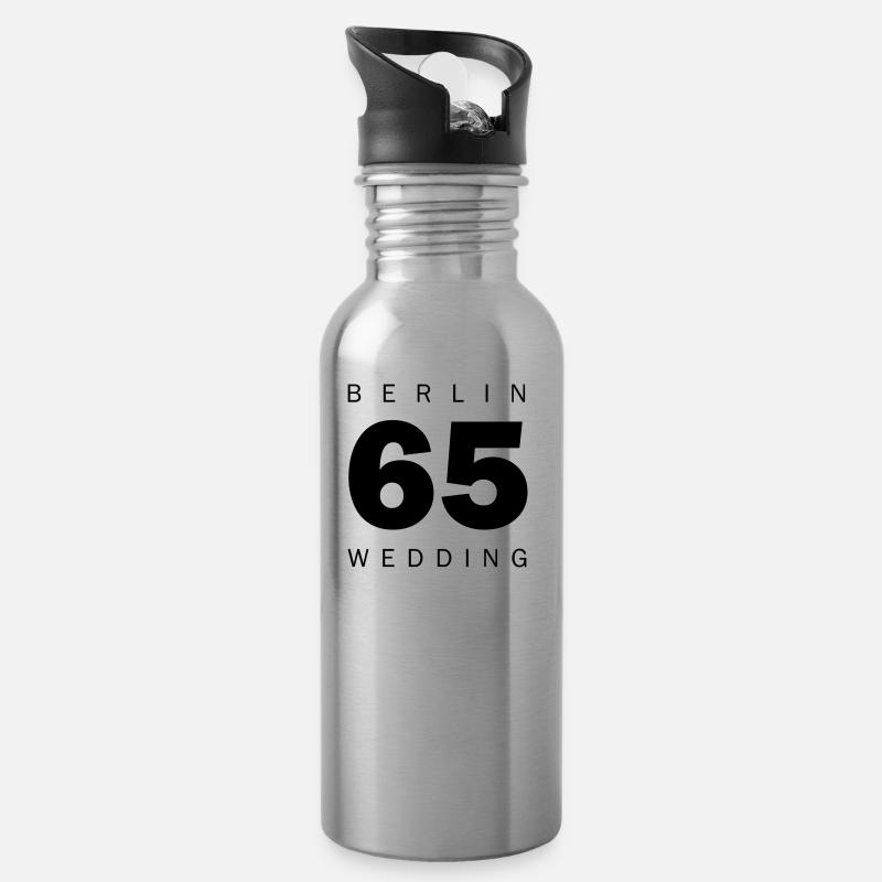 Wedding - Trinkflasche mit integriertem Trinkhalm - Lightsilver