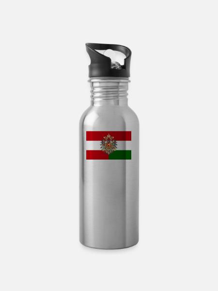 Flagge Österreich-Ungarn - Trinkflasche mit integriertem Trinkhalm -