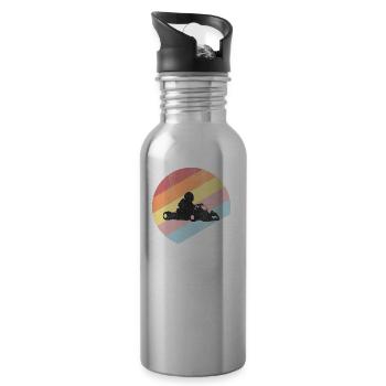Kart - Water bottle with straw - silver - Right