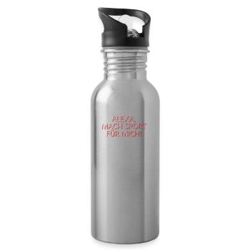 Alexa mach sport - Trinkflasche mit integriertem Trinkhalm - Lightsilver - Rechts