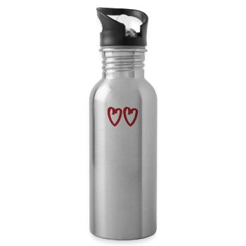 good things take time English funny saying - Water bottle with straw - silver - Right