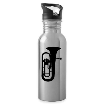 euphonium - Water bottle with straw - silver - Right