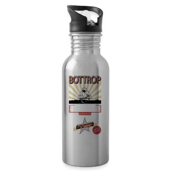Bottrop Deutschland Stadt Skyline Vintage Retro - Trinkflasche mit integriertem Trinkhalm - Lightsilver - Rechts