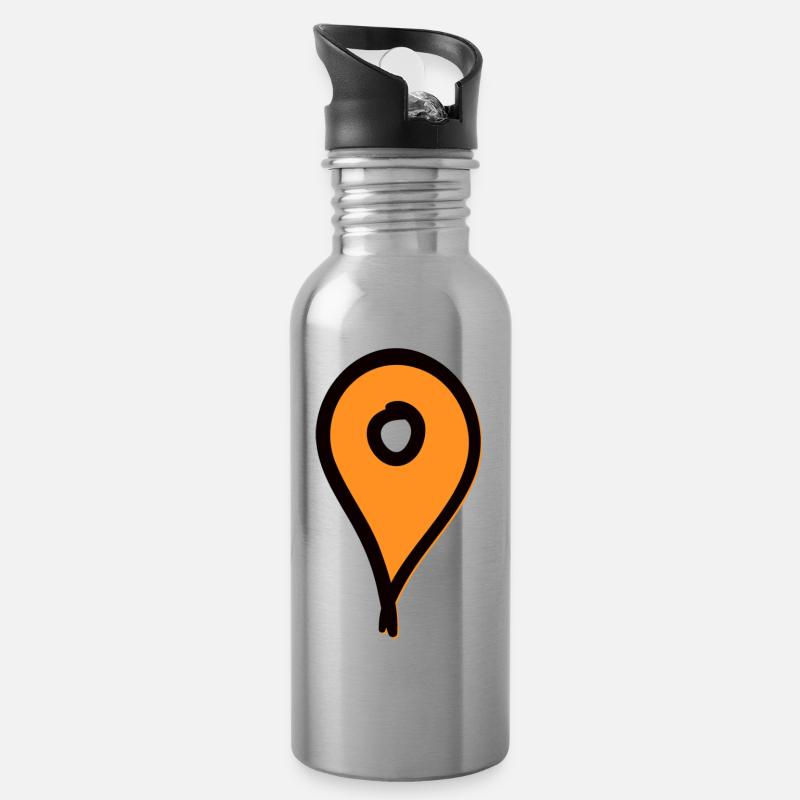 Standort - Trinkflasche mit integriertem Trinkhalm - Lightsilver
