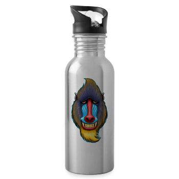 Mandrill Design - Water bottle with straw - silver - Right