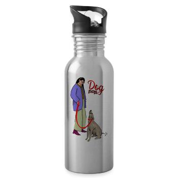 Hund - Trinkflasche mit integriertem Trinkhalm - Lightsilver - Rechts