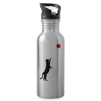 CAT KITTEN BALLOON BALLOON BALLOON - Niedliche Ballonkatze - Trinkflasche mit integriertem Trinkhalm - Lightsilver - Rechts