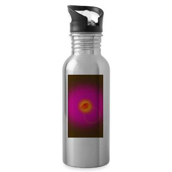 Super-Nova - Water bottle with straw - silver - Right
