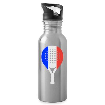 Padel-France - Gourde avec paille intégrée - argent clair - Droite