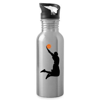 Super-Dunk - Trinkflasche mit integriertem Trinkhalm - Lightsilver - Rechts
