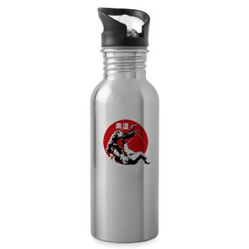 Judo - Trinkflasche mit integriertem Trinkhalm - Lightsilver - Rechts