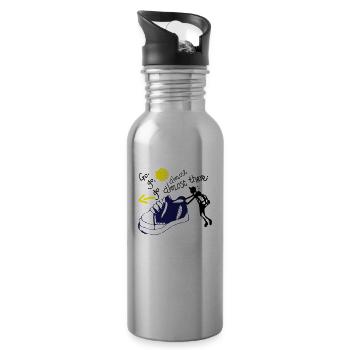 Go go go Almost there - Water bottle with straw - silver - Right