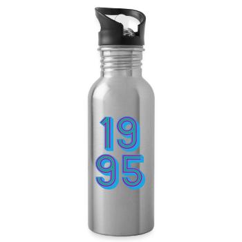 1995 Year of birth | Colors changeable - Water bottle with straw - silver - Right