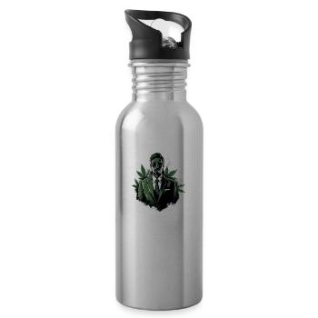 C’est votre style de vie Life Cannabis Business - Gourde avec paille intégrée - argent clair - Droite