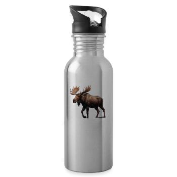 Elk - Water bottle with straw - silver - Right