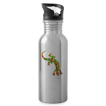 Lizard E 110 - Water bottle with straw - silver - Right
