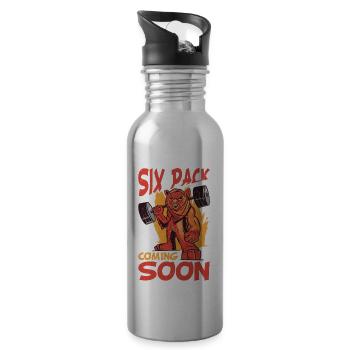 Six Pack Coming Soon 90 - Water bottle with straw - silver - Right