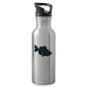 Fliegenfischer - Trinkflasche mit integriertem Trinkhalm - Lightsilver - Rechts