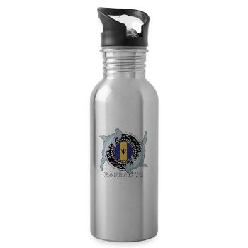 Barbados Hammerhai - Trinkflasche mit integriertem Trinkhalm - Lightsilver - Rechts