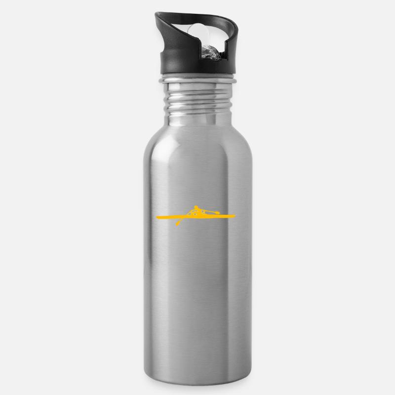 Ruderer - Trinkflasche mit integriertem Trinkhalm - Lightsilver