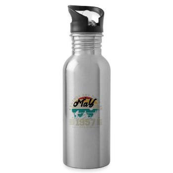 May 1957 Birthday present May 1957. May 1957. - Water bottle with straw - silver - Right