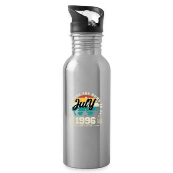 July 1996. Birthday gift July 1996. - Water bottle with straw - silver - Right