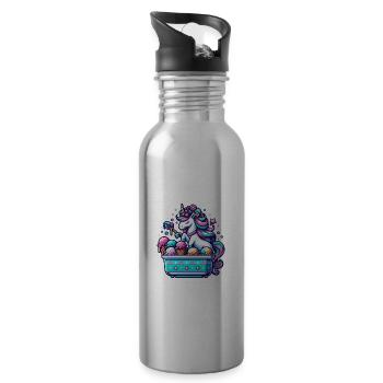 Magische Einhorn-Eiscreme-Maschine - Trinkflasche mit integriertem Trinkhalm - Lightsilver - Rechts