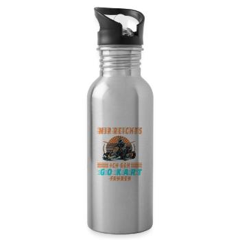 Mir reichts ich geh Go Kart fahren - Trinkflasche mit integriertem Trinkhalm - Lightsilver - Rechts