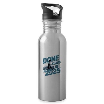 Schule Studuim Abschlussfeier Bestanden 2025 - Trinkflasche mit integriertem Trinkhalm - Lightsilver - Rechts