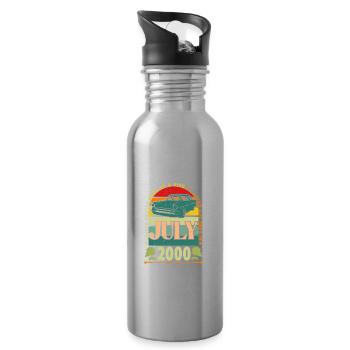 July 2000 birthday gift. July 2000. - Water bottle with straw - silver - Right
