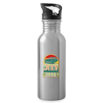 July 1998 birthday gift. July 1998. - Water bottle with straw - silver - Right