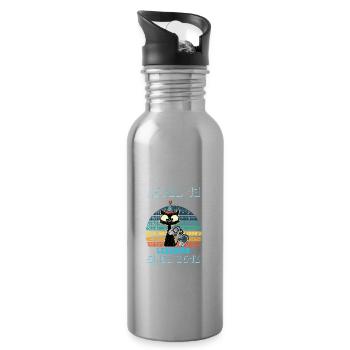 Level 13 Freigeschaltet Legendär Since 2012 - Trinkflasche mit integriertem Trinkhalm - Lightsilver - Rechts