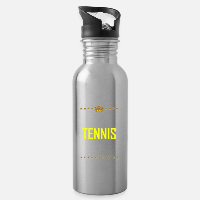 Futur champion de tennis - Gourde avec paille intégrée - argent clair