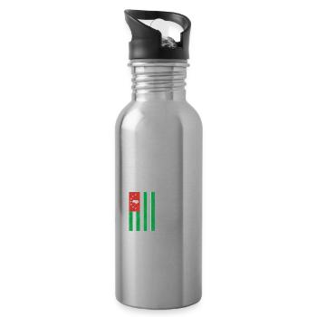 Abkhazia - Water bottle with straw - silver - Right