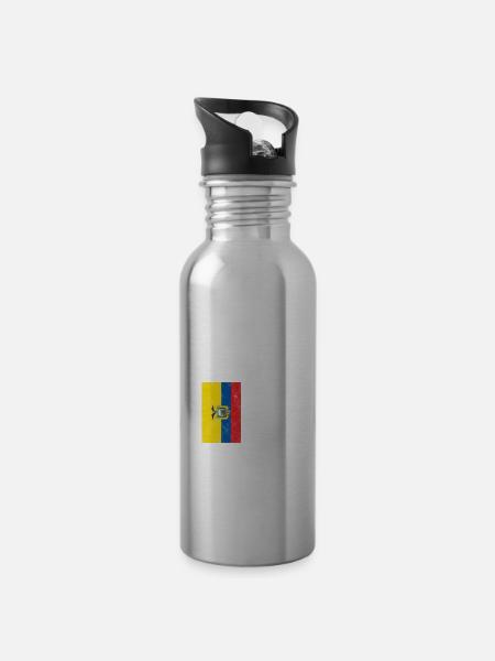 Ecuador - Trinkflasche mit integriertem Trinkhalm -