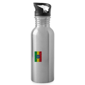 Ethiopia - Water bottle with straw - silver - Right