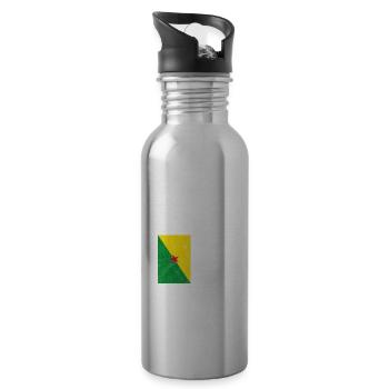 Französisch-Guayana - Trinkflasche mit integriertem Trinkhalm - Lightsilver - Rechts