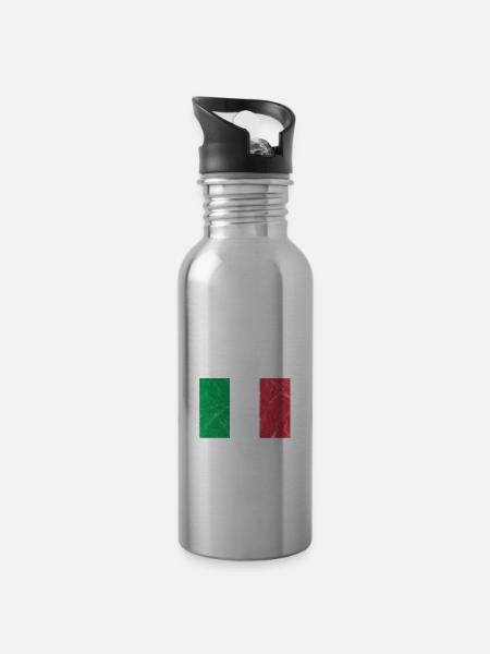 Italien - Trinkflasche mit integriertem Trinkhalm -